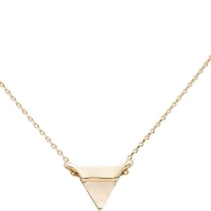 NEWPink stone with gold plating necklace UJ